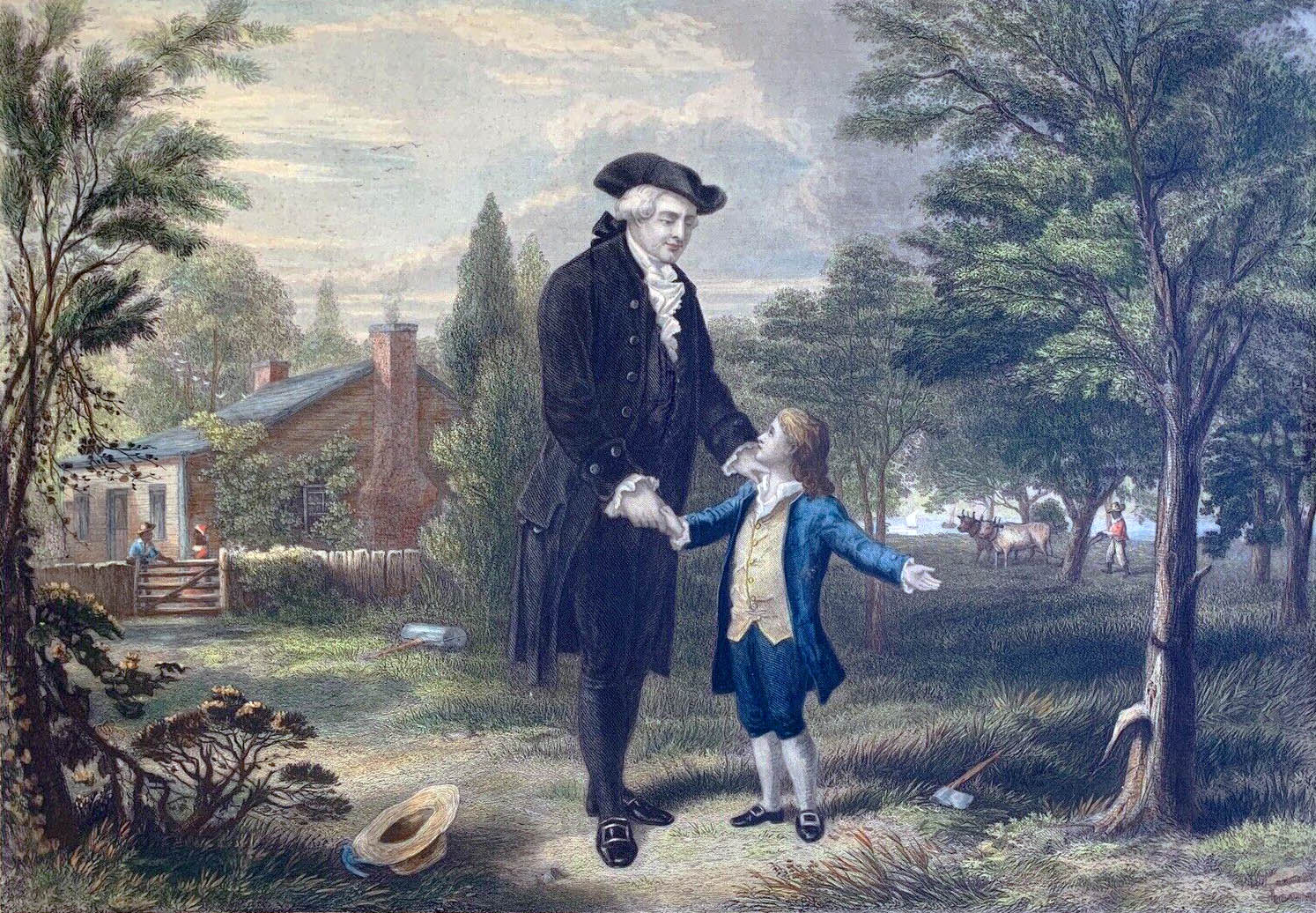 historic old painting of george washington saying he could not tell a lie, representing the chamber's strict privacy policy